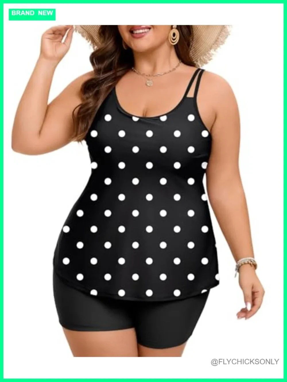 Women's Tankini Swimsuits 2 Piece Tummy Control UPF 30 Quick Dry Adjustable